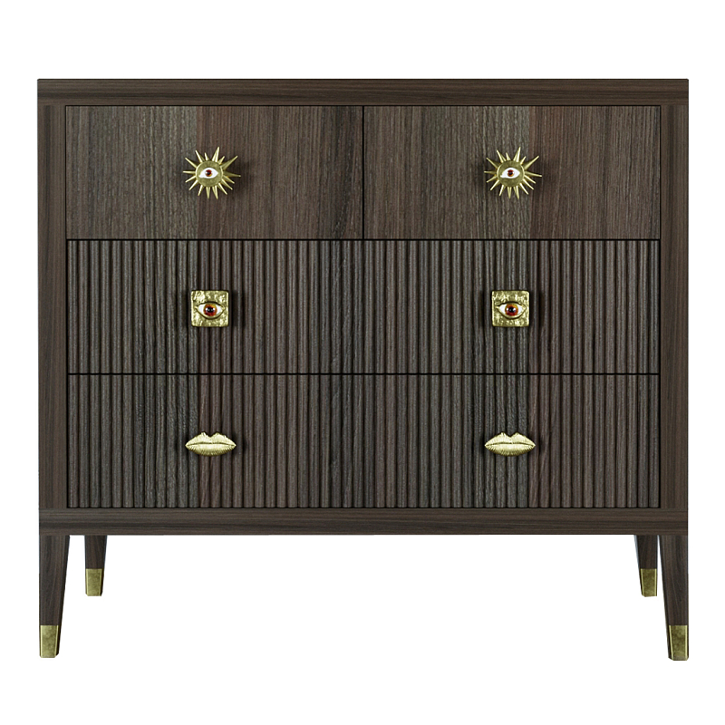 Бельевой Комод с 4 ящиками Elsa Dreams Walnut Орех Бельевой Комод с 4 ящиками Elsa Dreams Walnut Орех в Санкт-петербурге | Loft Concept