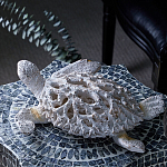 Статуэтка черепаха с ажурным панцирем и детализированной текстурой в белом цвете Marine Accessories варинант исполнения - 7 | Loft Concept в Санкт-петербурге