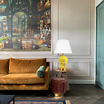 Настольная лампа желтая с изображением птиц Slip Away варинант исполнения - 5 | Loft Concept в Санкт-петербурге