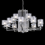 Люстра многоярусная с 15-ю цилиндрическими плафонами из стекла Laurent варинант исполнения - 1 | Loft Concept в Санкт-петербурге