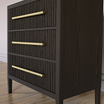 Комод Primo с 3 выдвижными ящиками Темный орех варинант исполнения - 2 | Loft Concept в Санкт-петербурге