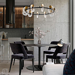 Кольцевая люстра с круглыми стеклянными плафонами в виде колец Olympe Glass Chandelier варинант исполнения - 2 | Loft Concept в Санкт-петербурге