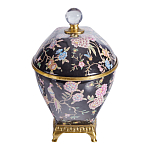 Шкатулка черного цвета с цветочной росписью Eden Garden варинант исполнения - 3 | Loft Concept в Санкт-петербурге