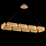 Люстра прямоугольная с текстурным природным рисунком IceFlame варинант исполнения - 1 | Loft Concept в Санкт-петербурге