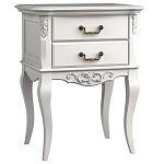 Тумба прикроватная белого цвета из массива бука в стиле прованс White Provence варинант исполнения - 1 | Loft Concept в Санкт-петербурге