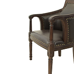 Кресло кожаное на 4-х деревянных ножках из массива березы Ethan Armchair brown варинант исполнения - 4 | Loft Concept в Санкт-петербурге