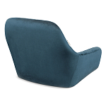 Стул с мягкой синей обивкой из велюра и подъемно-поворотным механизмом на черных колесиках Harper Blue варинант исполнения - 3 | Loft Concept в Санкт-петербурге