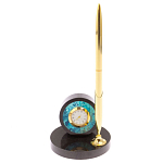 Часы настольные с ручкой из натурального камня Stone Clock варинант исполнения - 1 | Loft Concept в Санкт-петербурге