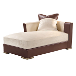 Элитарная современная кушетка Birmingham с кожаными вставками  варинант исполнения - 1 | Loft Concept в Санкт-петербурге