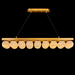 Люстра линейная прямоугольная с сферическими плафонами Phased Spheres варинант исполнения - 2 | Loft Concept в Санкт-петербурге