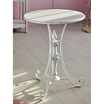 Столик белый кованный в прованском стиле Vaucluse варинант исполнения - 5 | Loft Concept в Санкт-петербурге