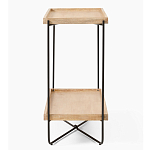 Консоль деревянной столешницей и полкой Wooden Table Top and Shelf варинант исполнения - 1 | Loft Concept в Санкт-петербурге