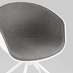 Офисное кресло из пластика с мягким сиденьем Eggshell Grey варинант исполнения - 7 | Loft Concept в Санкт-петербурге