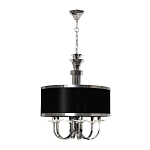 Люстра подвесная круглая с черным абажуром и чашей крепления в форме многогранника Natural Concepts варинант исполнения - 2 | Loft Concept в Санкт-петербурге