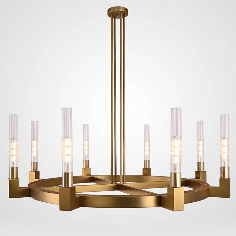 Люстра CANELLE Round Chandelier 8 Modern Brass Латунь в Санкт-петербурге | Loft Concept 