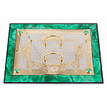 Настольный письменный набор из малахита и долерита с декором в виде герба России Leader Organizer варинант исполнения - 4 | Loft Concept в Санкт-петербурге