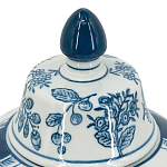 Ваза с крышкой и голубым цветочным рисунком на белом фоне Blue & White Ornament варинант исполнения - 3 | Loft Concept в Санкт-петербурге