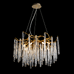 Люстра на подвесе с каркасом из металла и прозрачными подвесками из стекла Droplet Chandelier варинант исполнения - 2 | Loft Concept в Санкт-петербурге