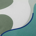 Подушка декоративная хлопковая мятного цвета с абстрактным принтом Elysian Flow Breeze варинант исполнения - 3 | Loft Concept в Санкт-петербурге