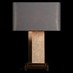 Настольная лампа с основанием из натурального камня c серым прямоугольным абажуром Lapis Tiburtinus варинант исполнения - 2 | Loft Concept в Санкт-петербурге