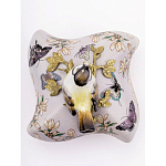 Шкатулка фиолетового цвета с рисунком бабочек и крышкой с фигуркой птицы на ветке Eden Garden варинант исполнения - 3 | Loft Concept в Санкт-петербурге