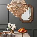 Многоярусная люстра украшенная круглыми деревянными бусами Wooden Beads Chandelier L варинант исполнения - 1 | Loft Concept в Санкт-петербурге