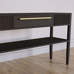 Дизайнерская Консоль с полкой и ящиком Primo Темный орех варинант исполнения - 3 | Loft Concept в Санкт-петербурге