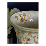 Ваза из фарфора на бронзовом основании Turquoise Blooming Garden варинант исполнения - 7 | Loft Concept в Санкт-петербурге