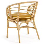 Кресло из ротанга с сиденьем из велюра Vini Rattan Armchair варинант исполнения - 4 | Loft Concept в Санкт-петербурге