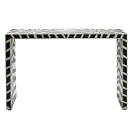 Консоль Дизайнерская Kenya Console ZEBRA Bone Inlay black варинант исполнения - 1 | Loft Concept в Санкт-петербурге