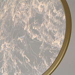 Светодиодный подвесной светильник круглой формы с металлической рамой золотого цвета Marble Glow 47 варинант исполнения - 4 | Loft Concept в Санкт-петербурге