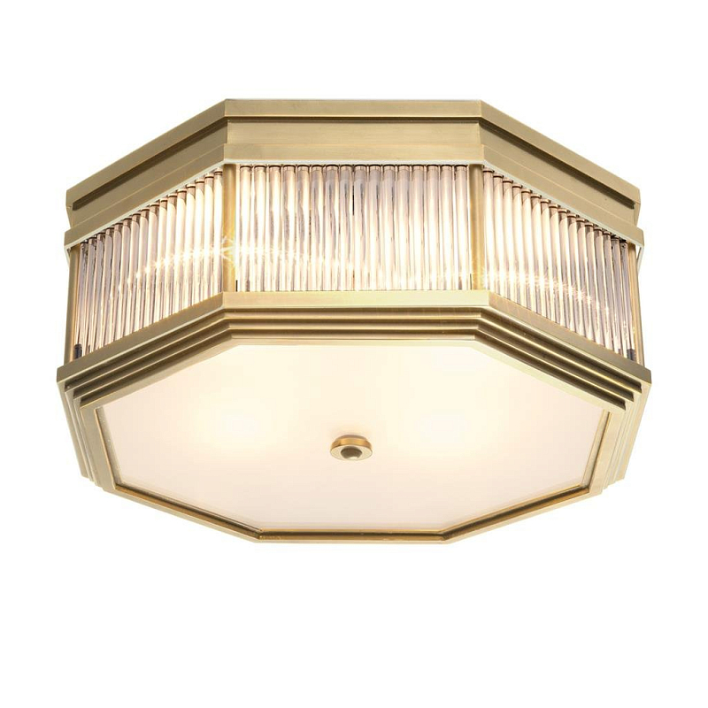 Потолочный светильник Ceiling Lamp Bagatelle Antique brass Латунь Античная полированная Прозрачное Стекло в Санкт-петербурге | Loft Concept 