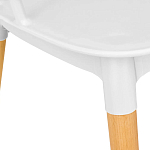 Пластиковый стул на ножках из массива бука Ferret Spiral White варинант исполнения - 5 | Loft Concept в Санкт-петербурге