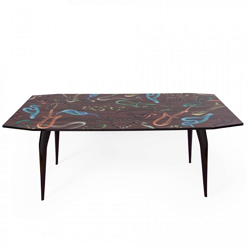 Обеденный стол Seletti Table Snakes On Wood Черный Мульти в Санкт-петербурге | Loft Concept 