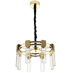 Люстра с прямоугольными хрустальными плафонами Glass Rectangles Gold Chandelier 46 варинант исполнения - 2 | Loft Concept в Санкт-петербурге