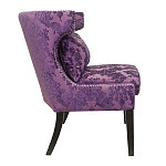 Полукресло с мягкой обивкой из жаккарда на 4-х ножках из массива березы Baroque Armchair violet варинант исполнения - 1 | Loft Concept в Санкт-петербурге