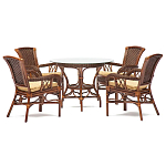 Комплект обеденный из ротанга Eloise варинант исполнения - 1 | Loft Concept в Санкт-петербурге