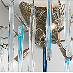 Бра с ветвистым каркасом из металла и подвесками из стекла Droplet Chandelier варинант исполнения - 3 | Loft Concept в Санкт-петербурге