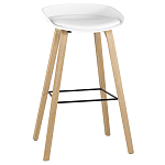 Барный стул на ножках из натурального дерева Boras White варинант исполнения - 1 | Loft Concept в Санкт-петербурге