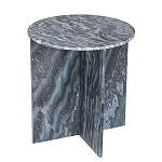 Столик кофейный с столешницей из черного мрамора Compact Black Marble Table варинант исполнения - 2 | Loft Concept в Санкт-петербурге