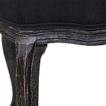 Кресло низкое в стиле прованс Черный Лен Louis French Armchair  варинант исполнения - 4 | Loft Concept в Санкт-петербурге