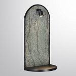 Настенный светильник зеленого цвета с черной рамкой овальной формы с полкой Herbarium  варинант исполнения - 1 | Loft Concept в Санкт-петербурге