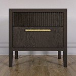 Прикроватная Тумбочка Primo с двумя ящиками Темный орех варинант исполнения - 1 | Loft Concept в Санкт-петербурге