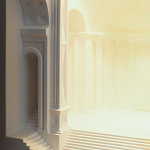 Встраиваемый в стену гипсовый светильник под покраску с арками и рельефными колоннами Antiquity Athena варинант исполнения - 9 | Loft Concept в Санкт-петербурге