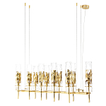 Люстра подвесная прямоугольная с 10-ю цилиндрическими плафонами LIAISON варинант исполнения - 1 | Loft Concept в Санкт-петербурге