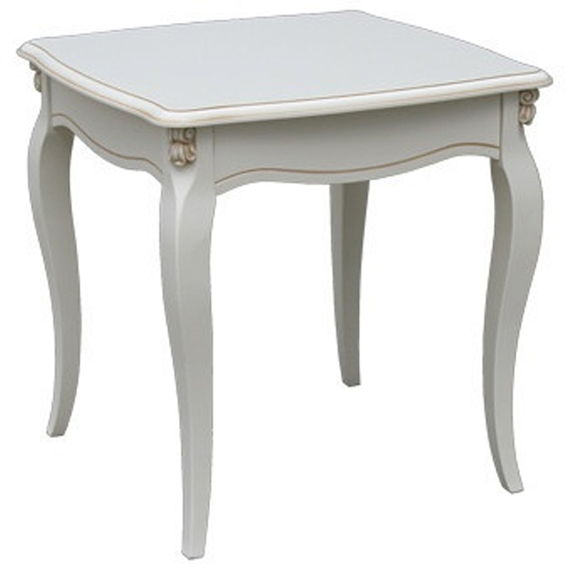 Квадратный кофейный стол в стиле прованс Montmartre Provence Coffee Table ivory ( слоновая кость ) в Санкт-петербурге | Loft Concept 