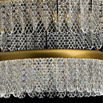 Люстра двухъярусная с золотого цвета и прозрачными подвесками Pettico варинант исполнения - 6 | Loft Concept в Санкт-петербурге