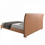 Кровать двуспальная коричневая из экокожи Modern Look варинант исполнения - 4 | Loft Concept в Санкт-петербурге