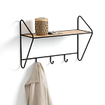 Настенная вешалка с полкой из ротанга Bourn Shelf-hanger варинант исполнения - 3 | Loft Concept в Санкт-петербурге