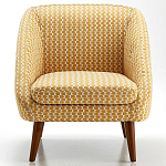 Кресло желтое с принтом Pauley Yellow Armchair варинант исполнения - 3 | Loft Concept в Санкт-петербурге